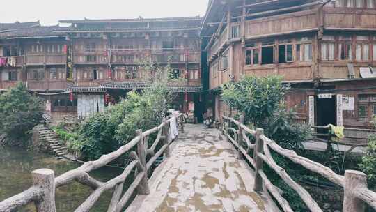 侗族特色民居木制建筑-贵州黔东南肇兴侗寨