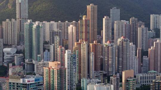 香港航拍城市高楼大景
