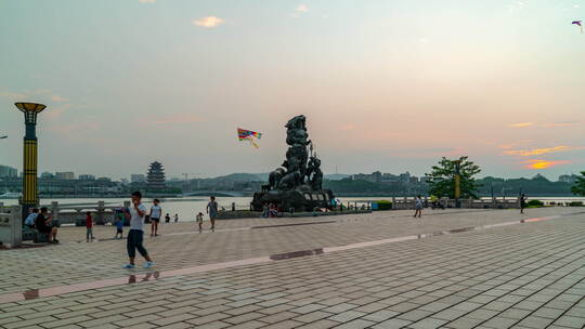 【4K超清】惠州客家女雕像日转夜大范围