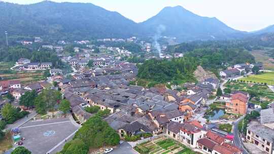 湖南岳阳市张谷英村大景航拍