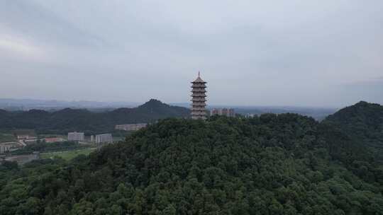 江西宜春禅都文化博览园崇圣禅寺航拍