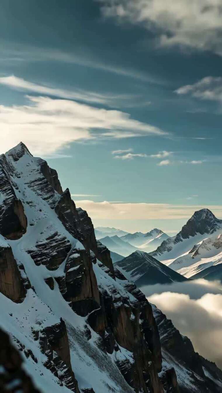 雪山自然风光全景