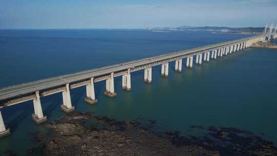 航拍平潭海峡公路大桥