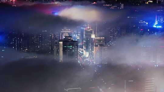 城市夜景平流雾（福州市）4