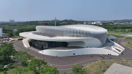 4k 北戴河 河北对外经贸学院 航拍