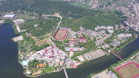 福建省泉州市洛江区马甲镇仰恩大学航拍校园