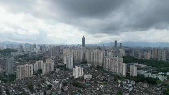 航拍温州鹿城区温州建设温州大景