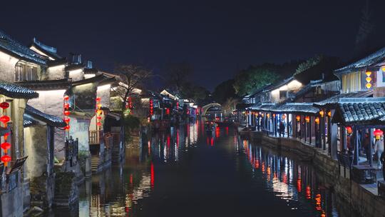 江南水乡西塘古镇夜景合集