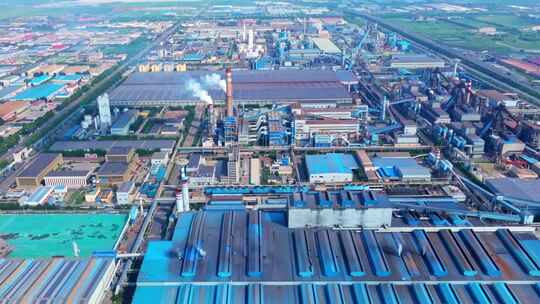 传统工业炼钢厂重工业铁厂工厂污染废气浓烟