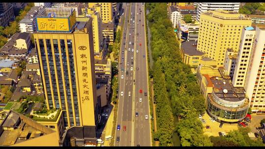 杭州旅游风景延时航拍标志建筑 (2)