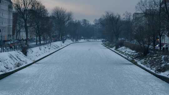 冬天，街道，雪，寒冷