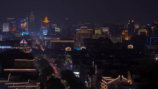 从城隍阁景区上看杭州夜景