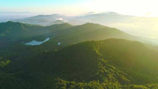 4K广州日出航拍白云山日出