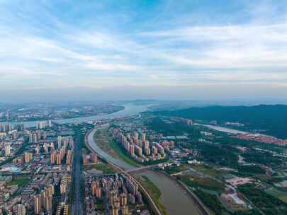 佛山高明沧江河 南海湾西樵西岸延时