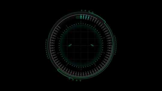 圆盘仪表盘进度条科技合成HUD未来大数据视频素材模板下载