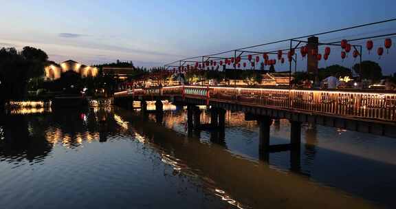 京杭大运河杭州段江南水乡沿河建筑 塘栖