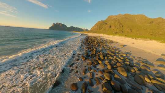 山，河，海滩，海岸