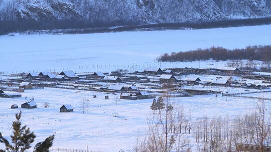 北纬52°，百年边塞奇乾小村雪景