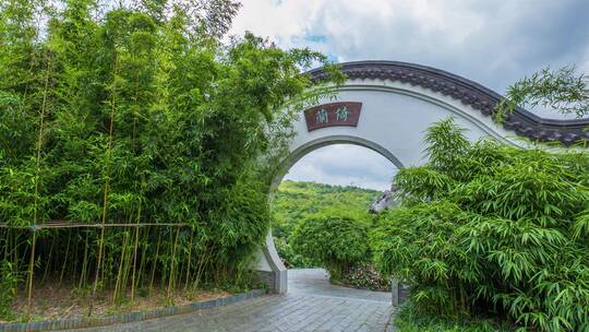 南宁青秀山中式庭院视频素材模板下载