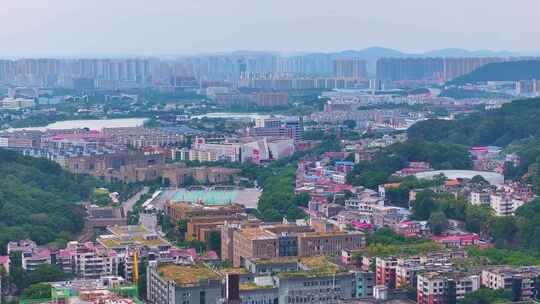 湖南长沙湘江橘子洲风景区航拍岳麓区城市风