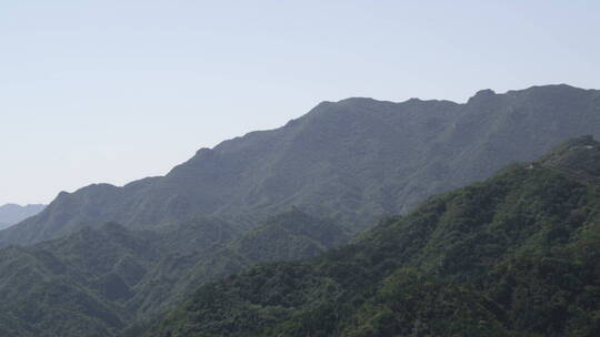 八达岭长城附近山脉风景视频素材模板下载