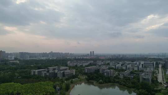 合肥翡翠湖大钢琴航拍风景