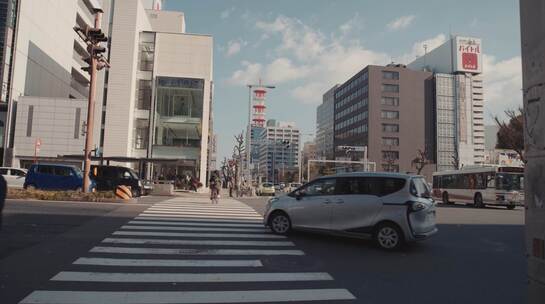 日本名古屋车流视频素材模板下载