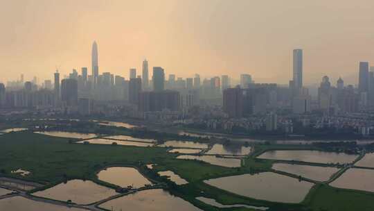 航拍香港维多利亚港