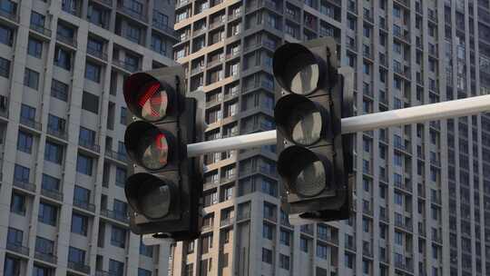 城市街道红绿灯交通信号灯合集视频素材模板下载