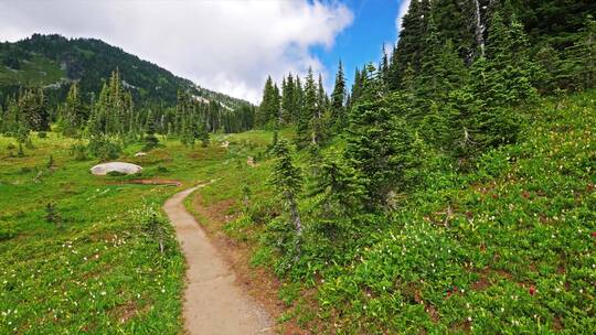 驴友登山GoPro视角山路行走