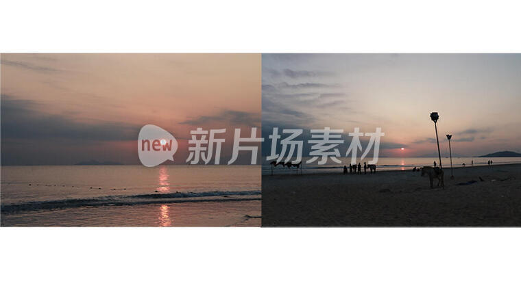 两张夕阳下的大海高清摄影图