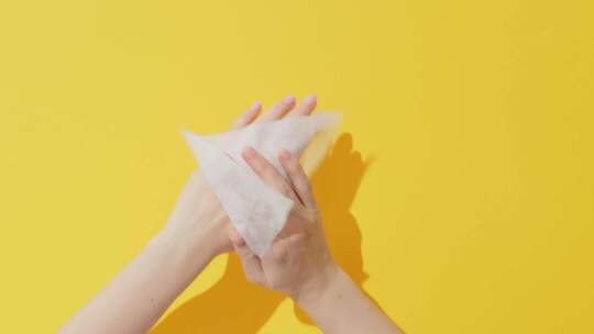 手纸巾清洁视频素材模板下载