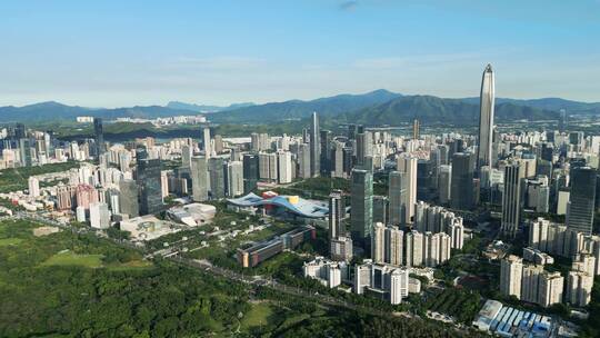 深圳城市大景中轴线航拍