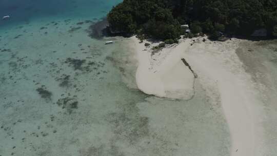 【4K】帕劳热带海岛大海海滩白色沙滩航拍