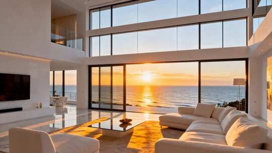 现代海景客厅室内素材