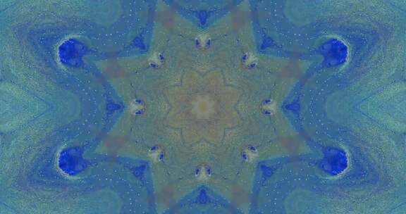 367 4K时尚彩色流动液体抽象迷幻万花筒