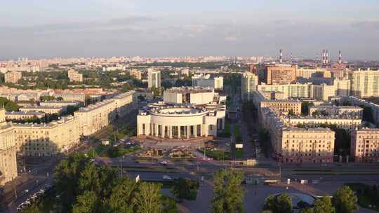 圣彼得堡俄罗斯晨城天线视频素材模板下载