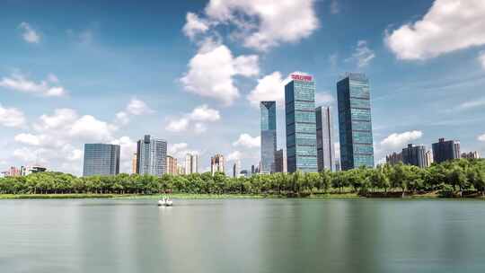 大气南昌艾溪湖CBD延时摄影