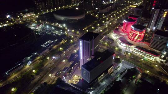 广州黄埔区开创大道科学城集团夜景