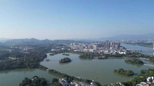 航拍惠州大景惠州西湖景区