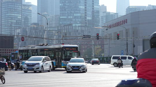 清晨北京城市大城市交通