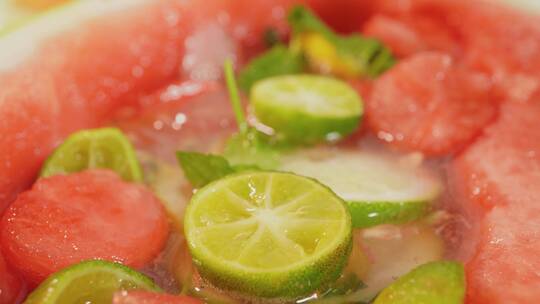 夏季西瓜水果酒视频素材模板下载