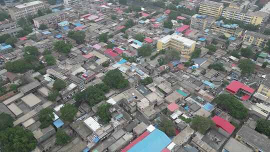 航拍河北邯郸回车巷历史文化街区