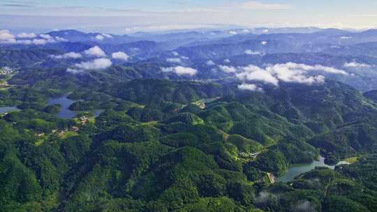 航拍云雾森林山林青山自然美景