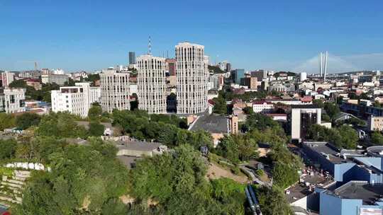 俄罗斯海参崴航拍空镜