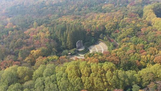 南京钟山景区景点紫金山视频素材模板下载