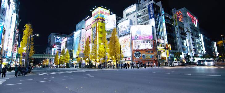 日本城市夜晚景光
