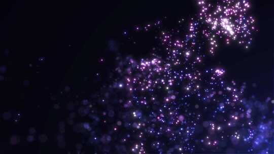 合集蓝紫飘散粒子唯美星点闪耀