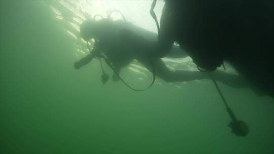 水域救援潜水搜寻视频素材模板下载