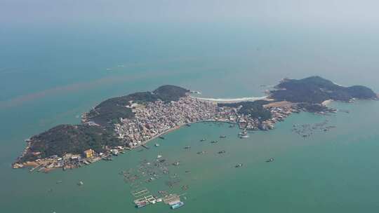 漳州市龙海区港尾镇浯屿岛海钓基地海景航拍